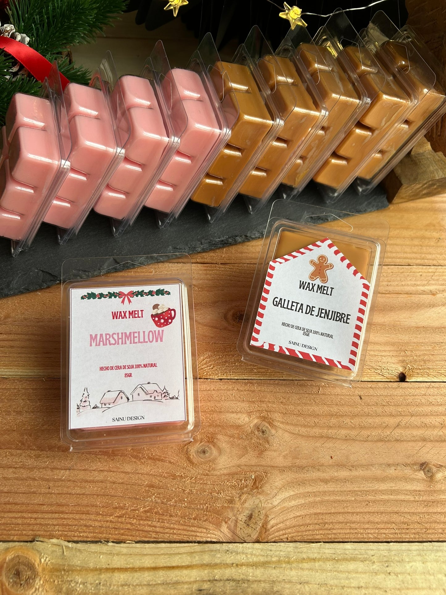 Pack quemador y wax melts navideños